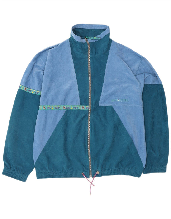GREAT ESCAPES Mens Tracksuit Top Jacket IT 48 Medium Blue Colourblock