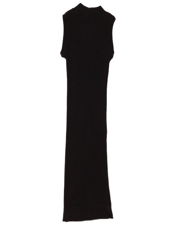 Zara Womens Sleeveless Maxi Jumper Dress UK 6 XS Black