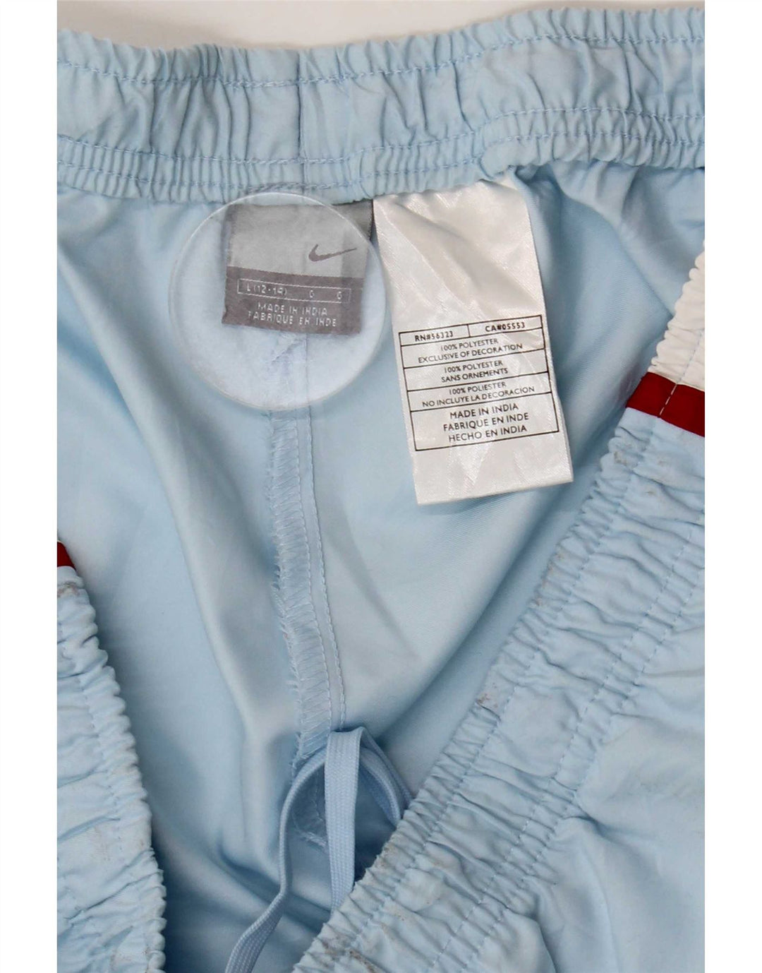 Nike Womens Tracksuit Trousers US 12/14 Large Blue Colourblock Polyester