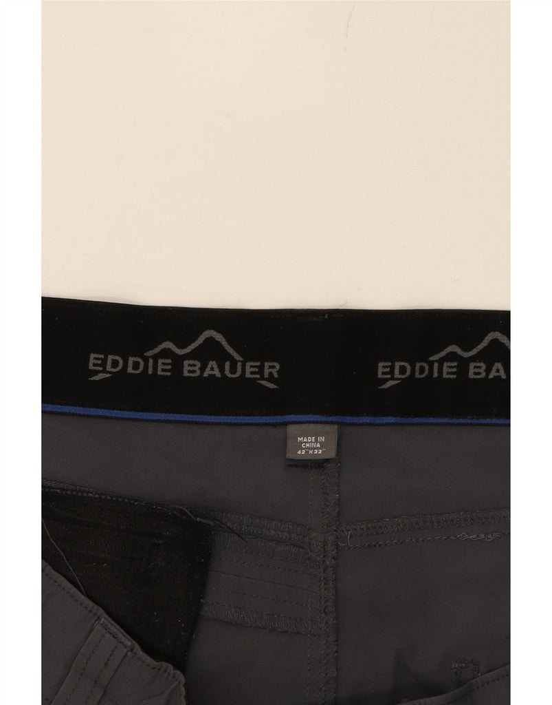 EDDIE BAUER Mens Slim Casual Trousers W42 L32 Grey Nylon Vintage Eddie Bauer and Second-Hand Eddie Bauer from Messina Hembry 
