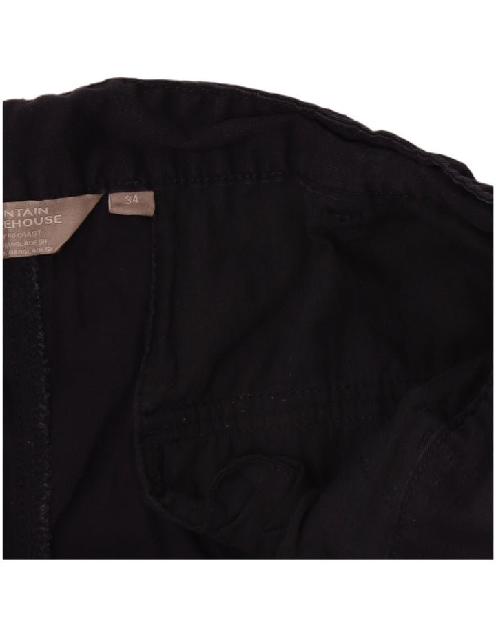 Mountain Warehouse Mens Cargo Shorts W34 Large Navy Blue Cotton