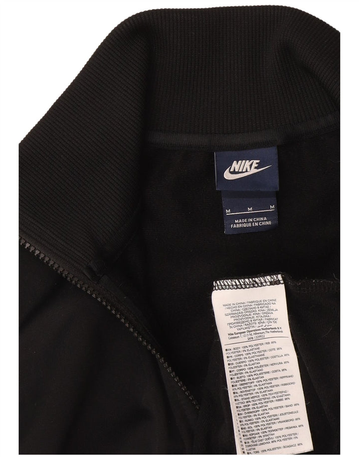 Nike Womens Tracksuit Top Jacket UK 12 Medium Black Colourblock Polyester