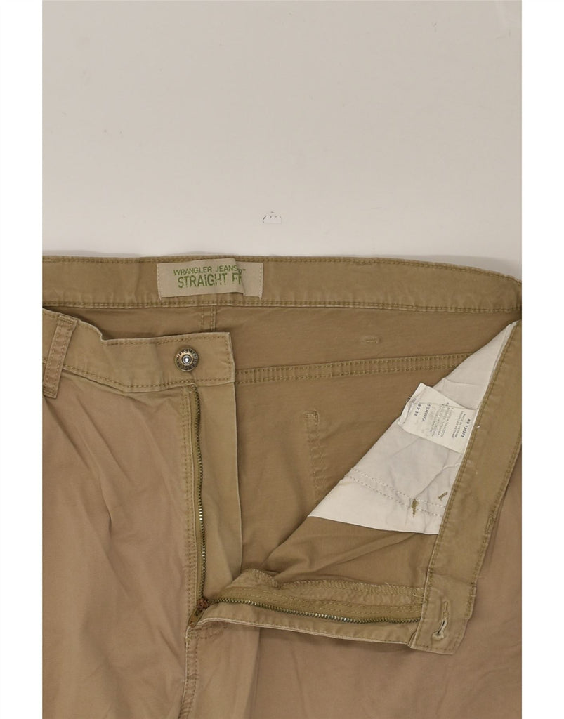 WRANGLER Mens Straight Casual Trousers W38 L30 Beige Cotton | Vintage Wrangler | Thrift | Second-Hand Wrangler | Used Clothing | Messina Hembry 