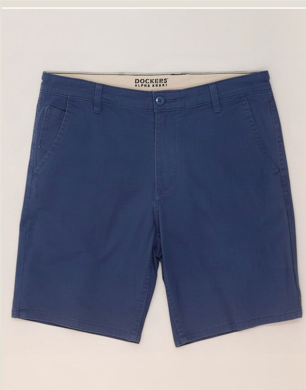 Dockers Mens Chino Shorts Large W34 Blue Cotton