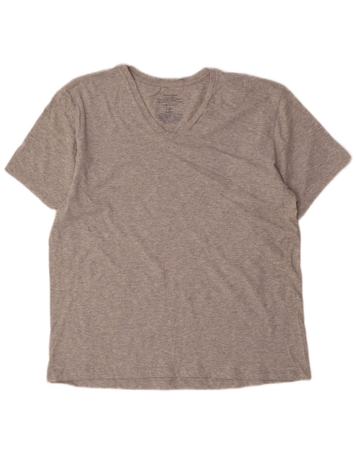 Calvin Klein Mens T-Shirt Top Large Grey Flecked Cotton