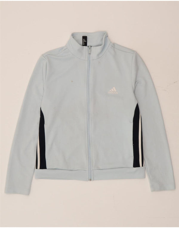 Adidas Womens Tracksuit Top Jacket UK 16/18 Large Blue Colourblock