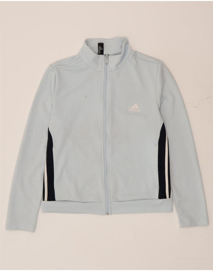Adidas Womens Tracksuit Top Jacket UK 16/18 Large Blue Colourblock