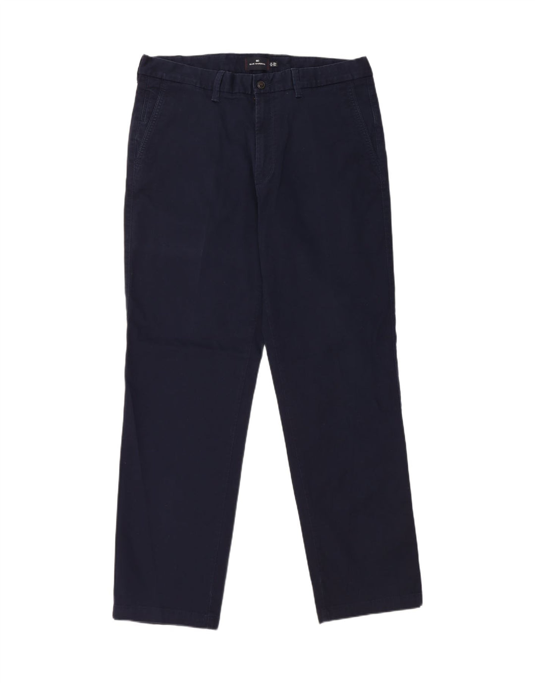 Marks & Spencer Mens Blue Harbour Chino Trousers W38 L33 Navy Blue Cotton