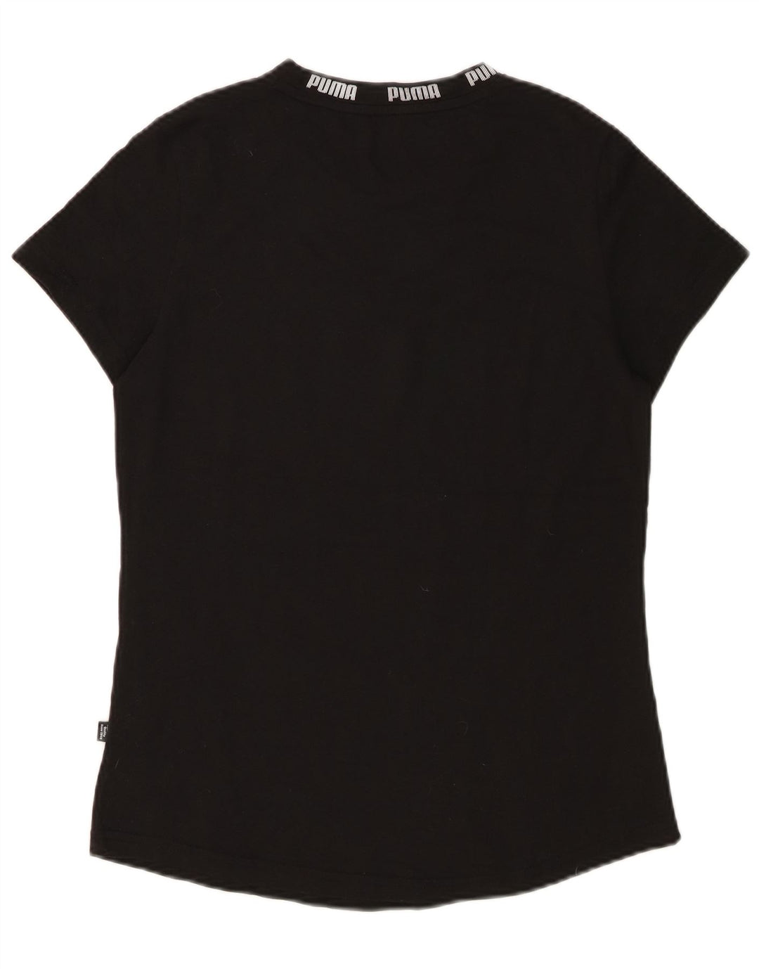 Puma Womens Graphic T-Shirt Top UK 12 Medium Black Cotton