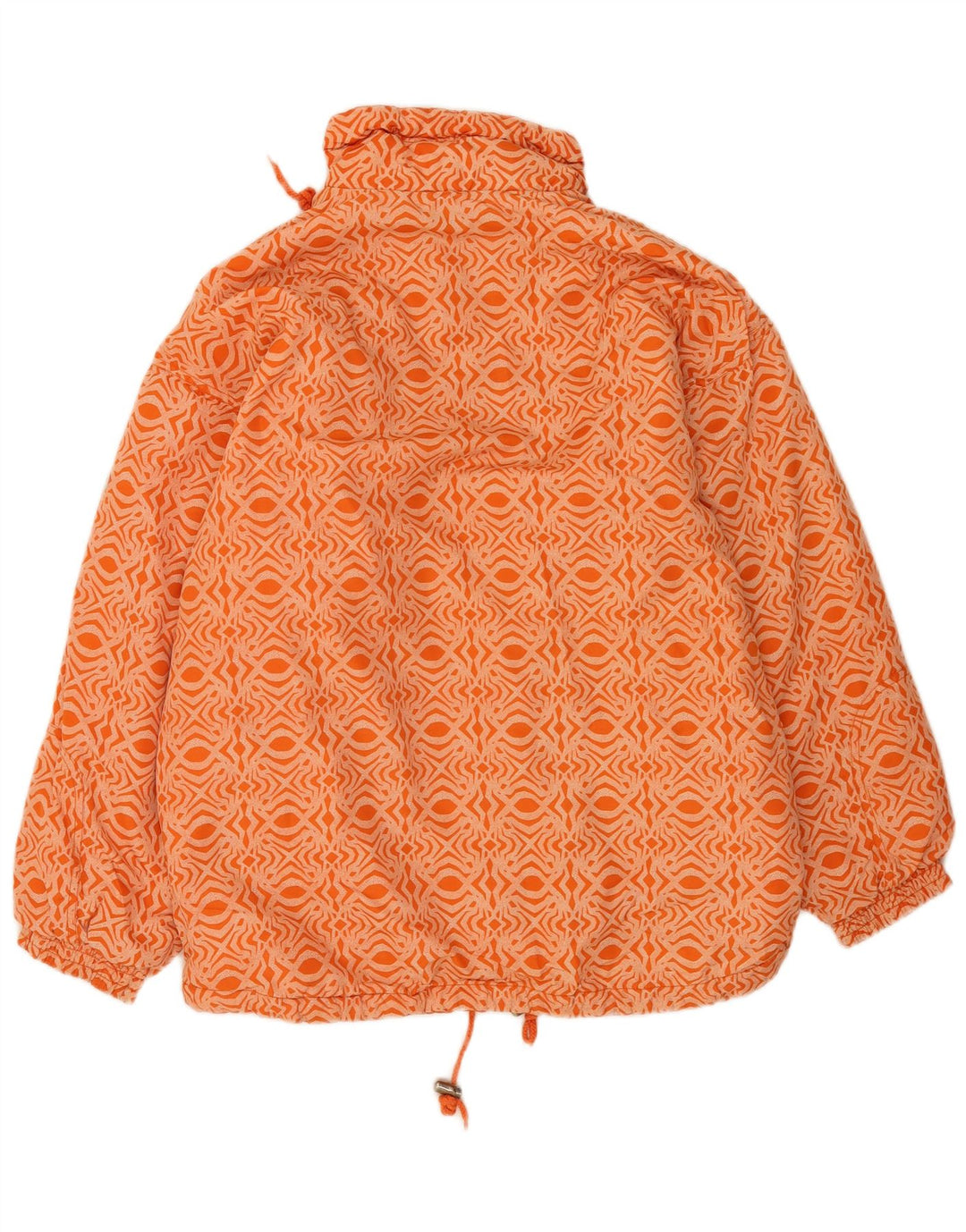 Etirel Mens Anorak Jacket UK 44 2XL Orange Geometric Polyester