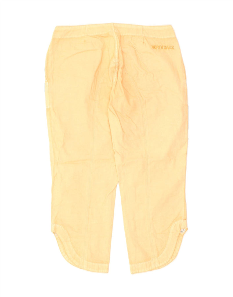 NORTH SAILS Womens Capri Trousers IT 46 Large W32 L22  Yellow Cotton | Vintage North Sails | Thrift | Second-Hand North Sails | Used Clothing | Messina Hembry 