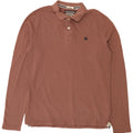 Fat Face Mens Long Sleeve Polo Shirt Medium Brown Cotton