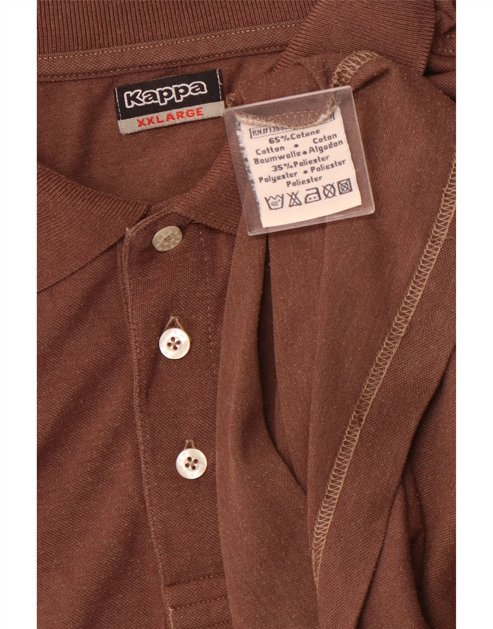 KAPPA Mens Polo Shirt 2XL Brown Cotton