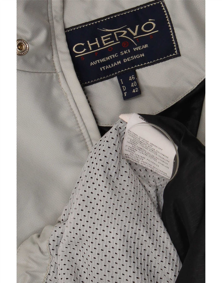 Chervo Mens Loose Fit Ski Jacket IT 46 Small Grey Polyamide
