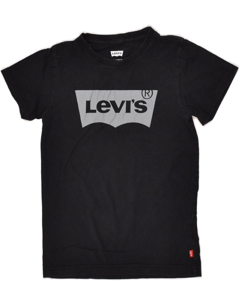 LEVI'S Boys Graphic T-Shirt Top 10-11 Years Large Black Cotton | Vintage Levi's | Thrift | Second-Hand Levi's | Used Clothing | Messina Hembry 