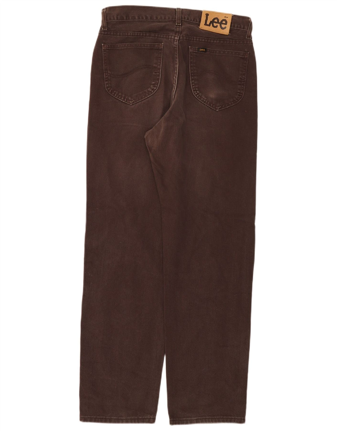 Lee Mens Kansas Straight Jeans W34 L32 Brown Cotton