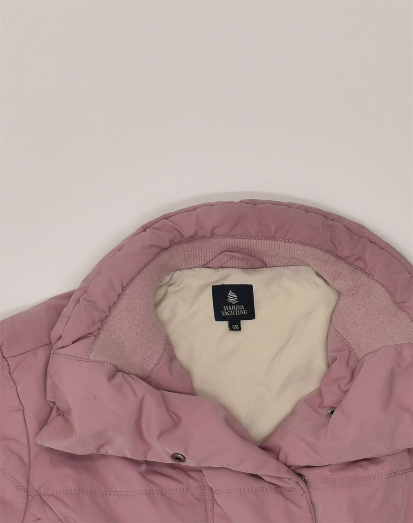 MARINA YACHTING Womens Padded Jacket IT 48 XL Pink | Vintage Marina Yachting | Thrift | Second-Hand Marina Yachting | Used Clothing | Messina Hembry 