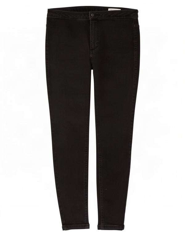 Marks & Spencer Womens Super Skinny Jeans UK 16 Large W32 L27 Black Cotton
