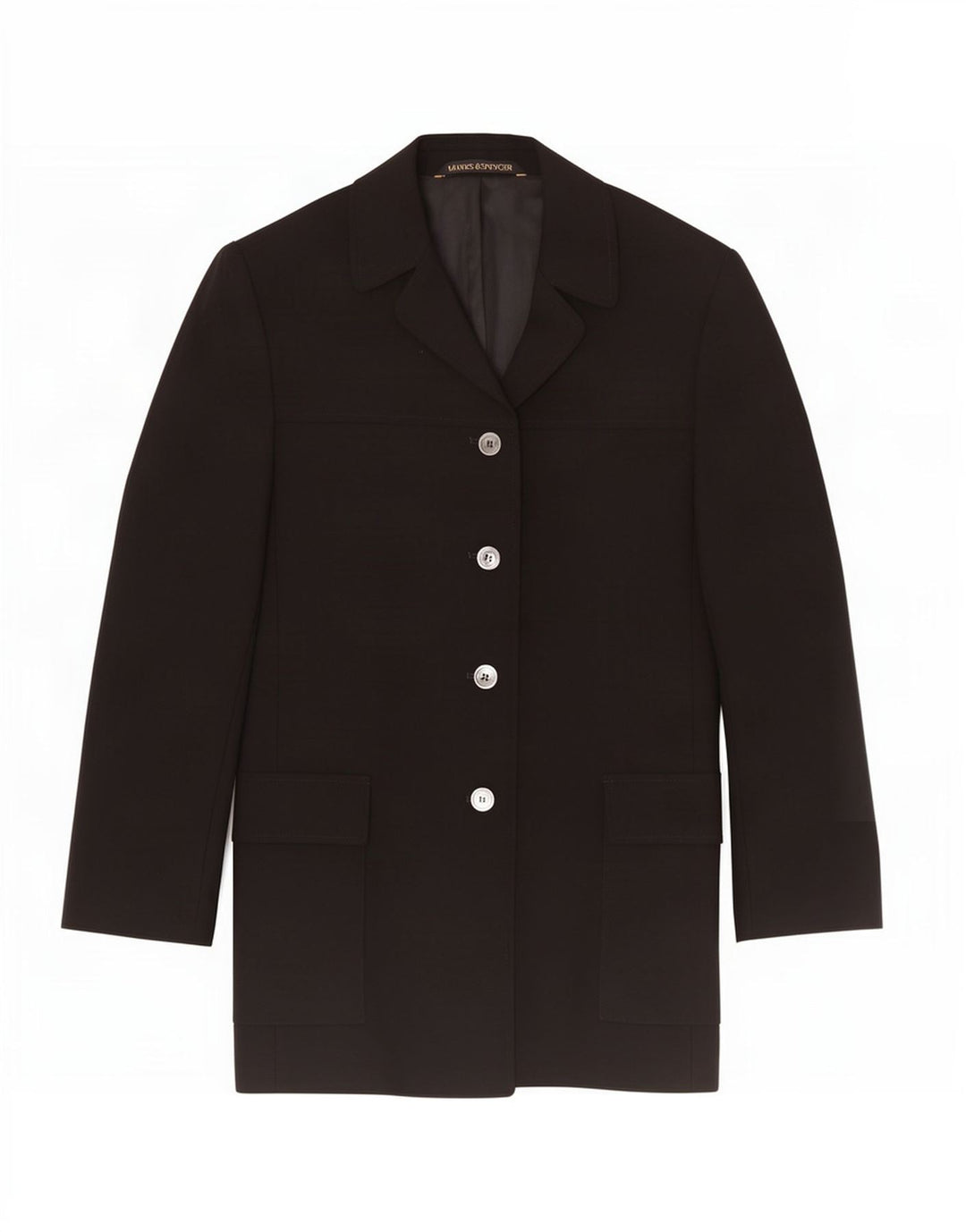 Marks & Spencer Womens St. Michael Blazer Jacket UK 12 Medium Black
