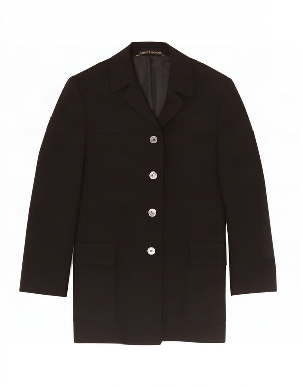 Marks & Spencer Womens St. Michael Blazer Jacket UK 12 Medium Black
