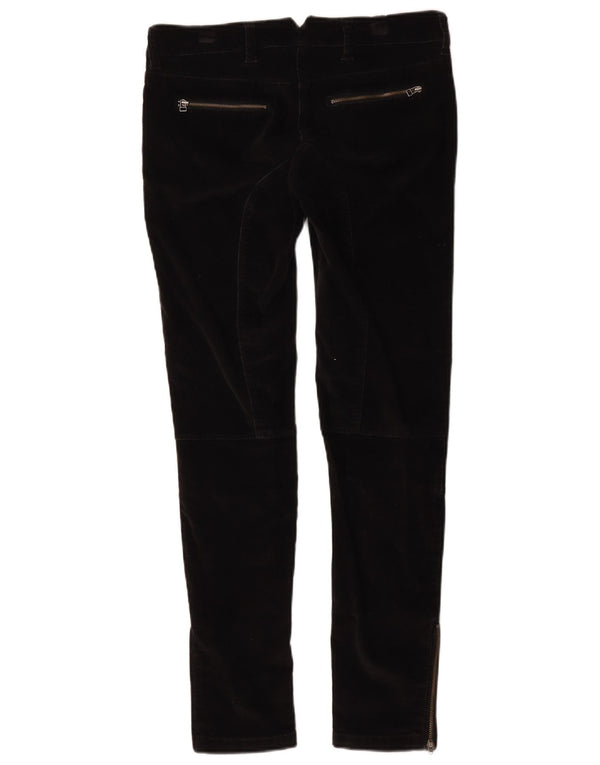 Massimo Dutti Womens Skinny Corduroy Trousers W36 L29 Black Cotton