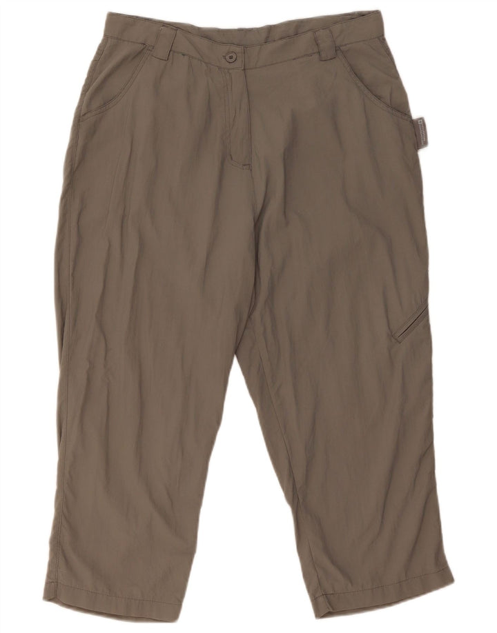 Mountain Warehouse Womens Cargo Capri Trousers UK 14 Large W33 L22 Grey