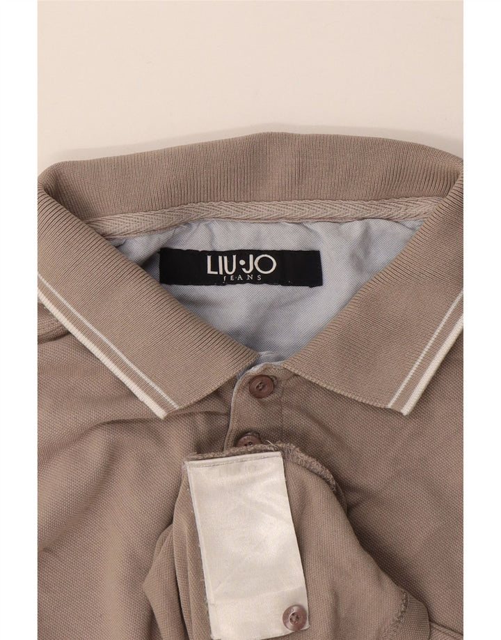 Liu Jo Mens Polo Shirt Medium Grey Cotton