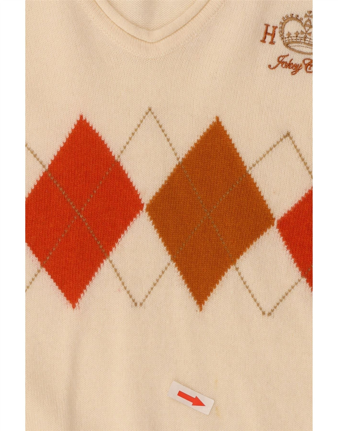 Henry Cottons Womens V-Neck Jumper Sweater IT 46 Large Off White