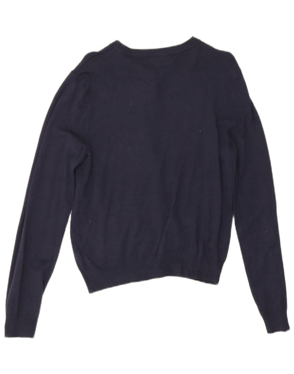 Marks & Spencer Womens Cardigan Sweater UK 12 Medium Navy Blue Viscose