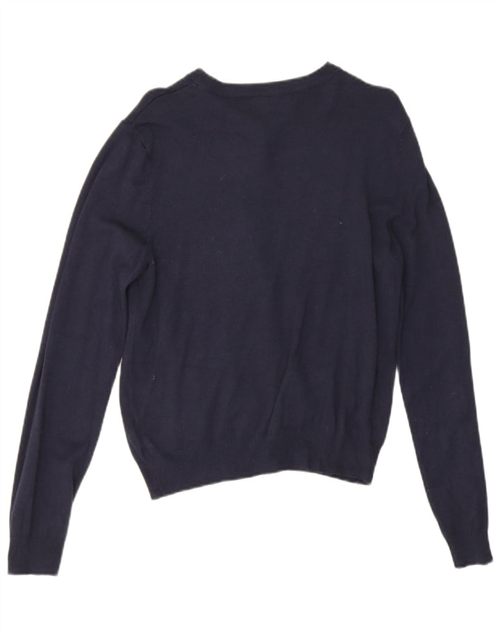 Marks & Spencer Womens Cardigan Sweater UK 12 Medium Navy Blue Viscose