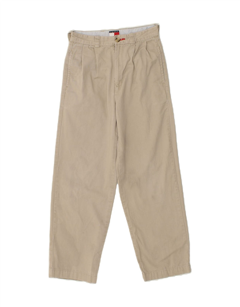 TOMMY HILFIGER Boys Pegged Chino Trousers 7-8 Years W22 L24  Beige Cotton | Vintage Tommy Hilfiger | Thrift | Second-Hand Tommy Hilfiger | Used Clothing | Messina Hembry 