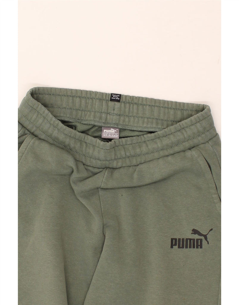 PUMA Boys Tracksuit Trousers Joggers 13-14 Years Khaki | Vintage Puma | Thrift | Second-Hand Puma | Used Clothing | Messina Hembry 