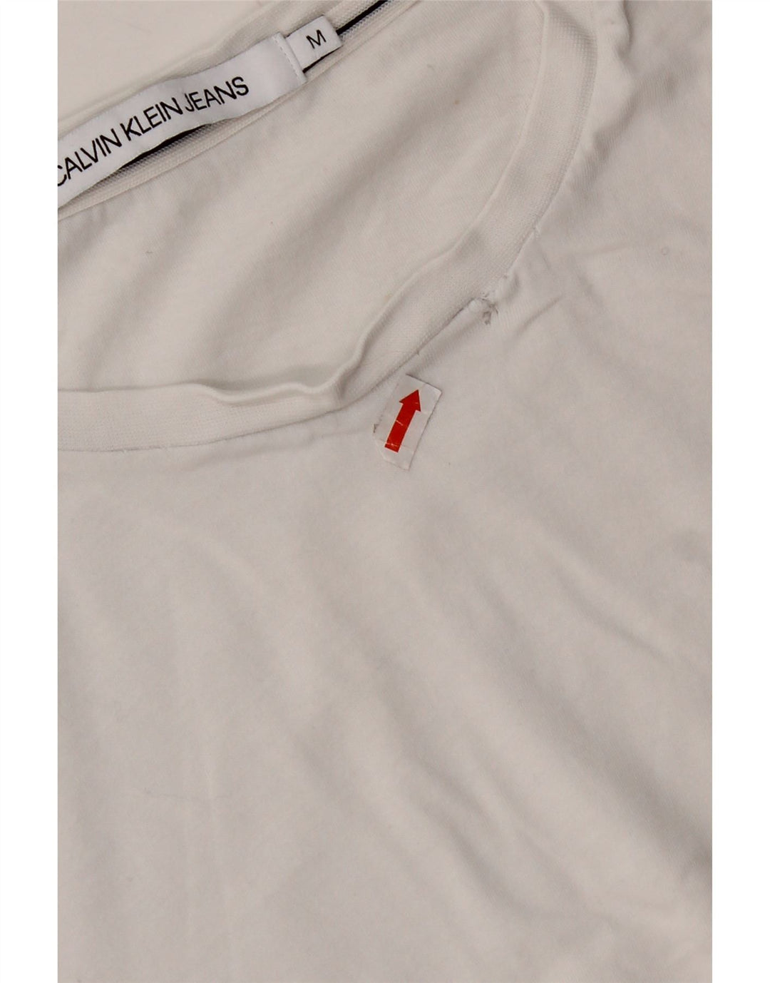 CALVIN KLEIN Womens T-Shirt Top UK 14 Medium White