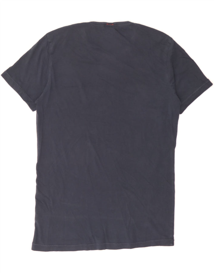 REPLAY Mens Graphic T-Shirt Top Medium Navy Blue Cotton Vintage Replay and Second-Hand Replay from Messina Hembry 