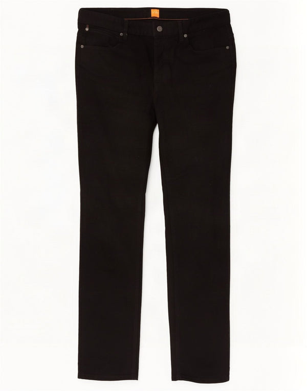 Hugo Boss Mens Slim Jeans W36 L36 Black Cotton