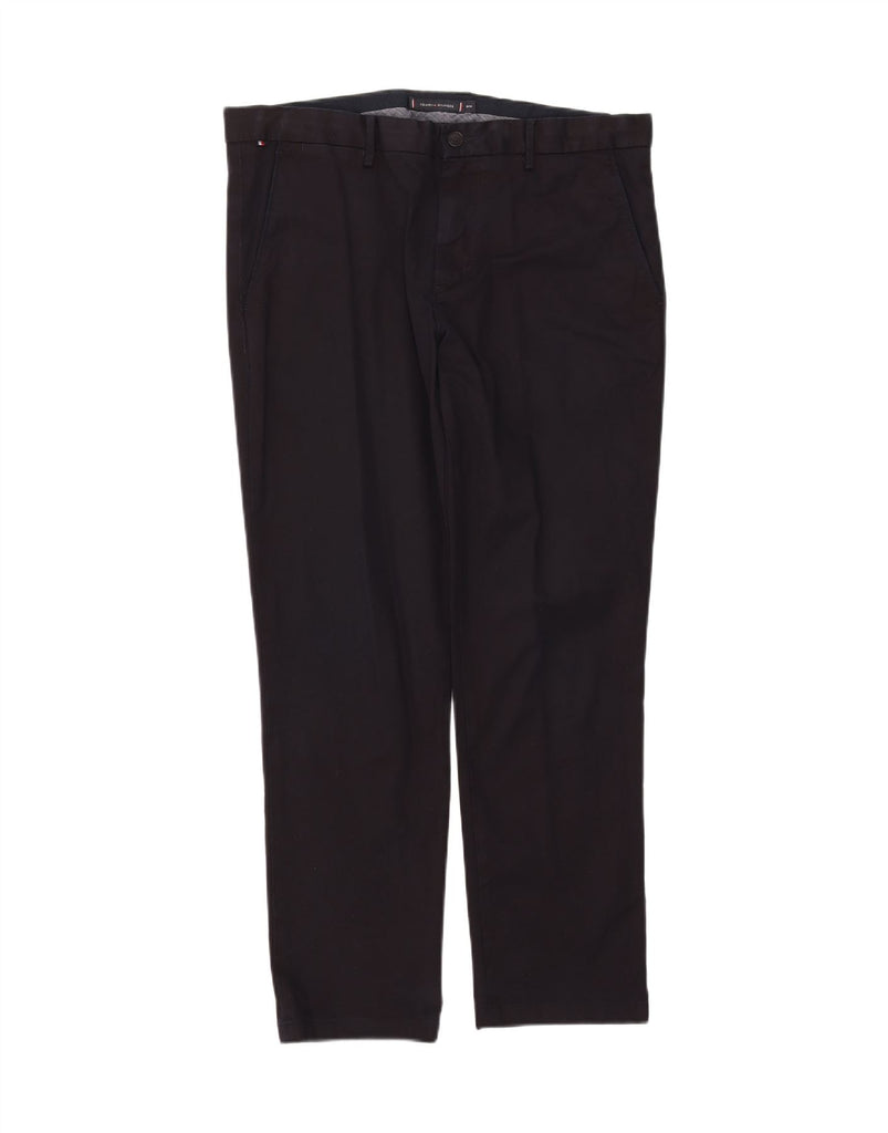 TOMMY HILFIGER Mens Straight Chino Trousers W36 L30 Navy Blue Cotton Vintage Tommy Hilfiger and Second-Hand Tommy Hilfiger from Messina Hembry 