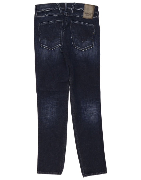 Replay Womens Anbass Slim Jeans W28 L30 Navy Blue Cotton