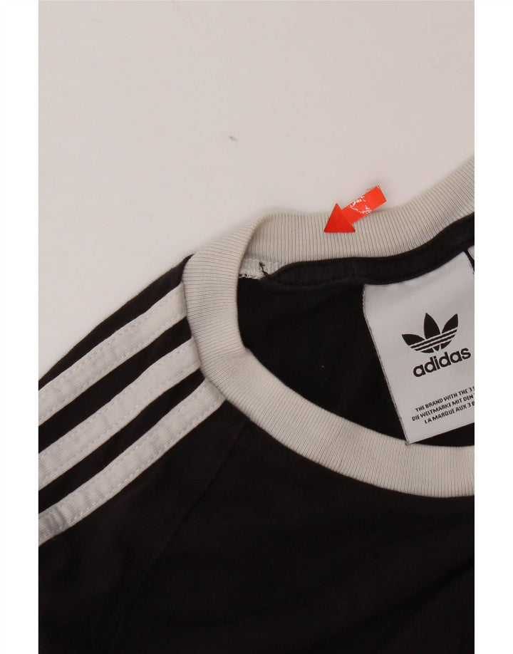 Adidas Mens T-Shirt Top Small Black Cotton