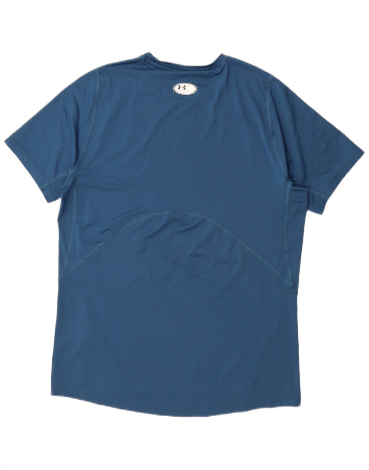 Under Armour Mens Heat Gear T-Shirt Top Large Blue