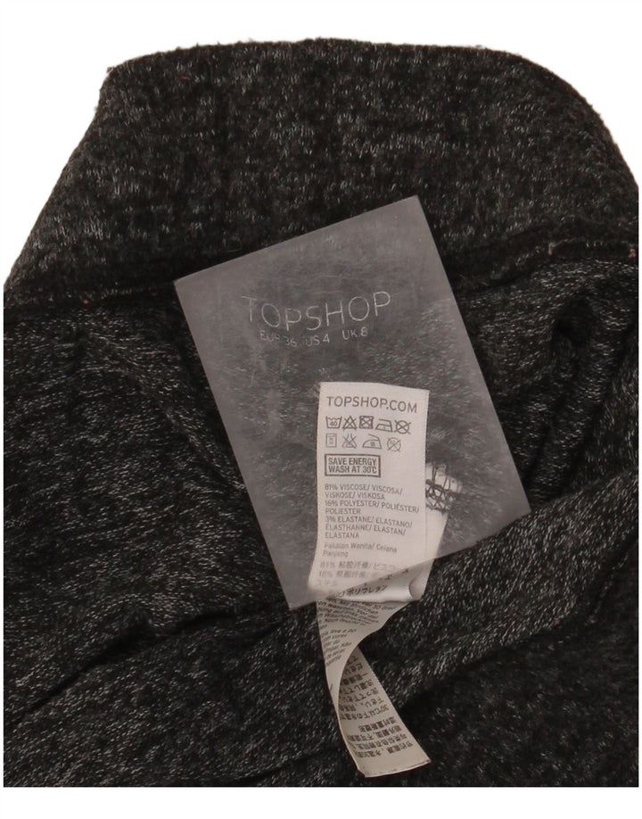 Topshop Womens Knit Tracksuit Trousers Joggers UK 8 Small Grey Flecked