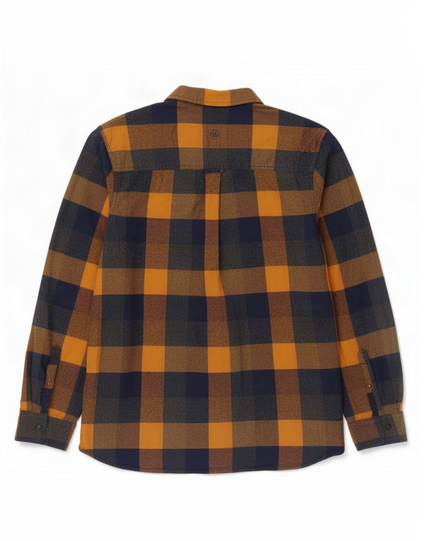 Fat Face Mens Flannel Shirt XL Yellow Check Cotton