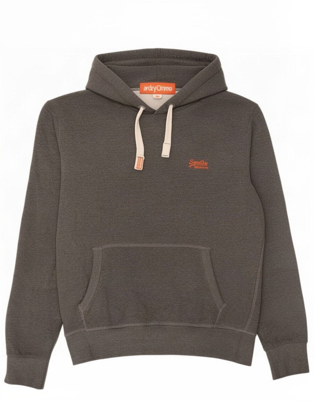 Superdry Mens Hoodie Jumper 2XL Grey Cotton