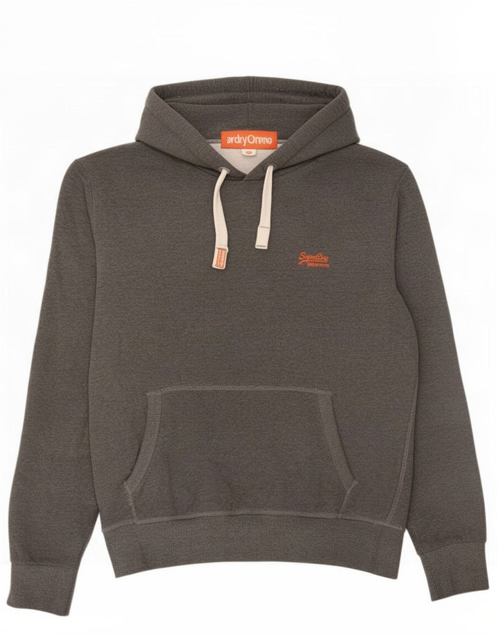 Superdry Mens Hoodie Jumper 2XL Grey Cotton