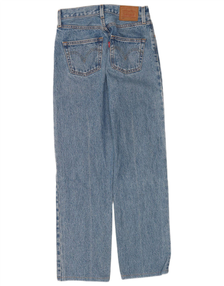 Levi's Womens 501 Straight Jeans W23 L28 Blue Cotton