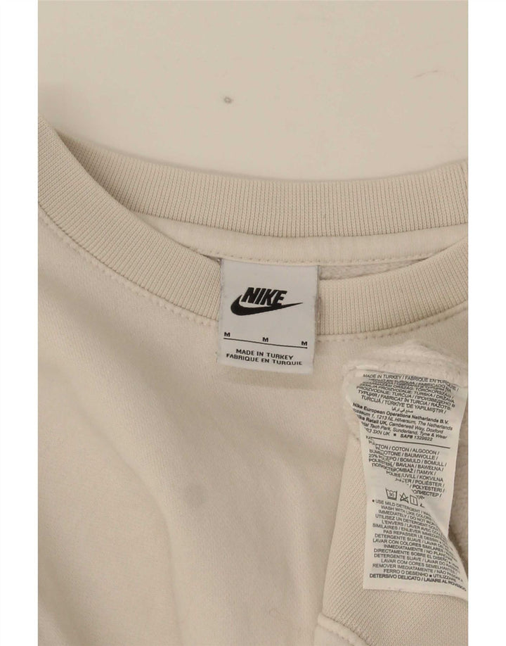 Nike Mens Graphic Sweatshirt Jumper Medium White Cotton