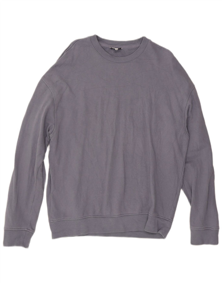 REISS Mens Sweatshirt Jumper Large Blue Cotton