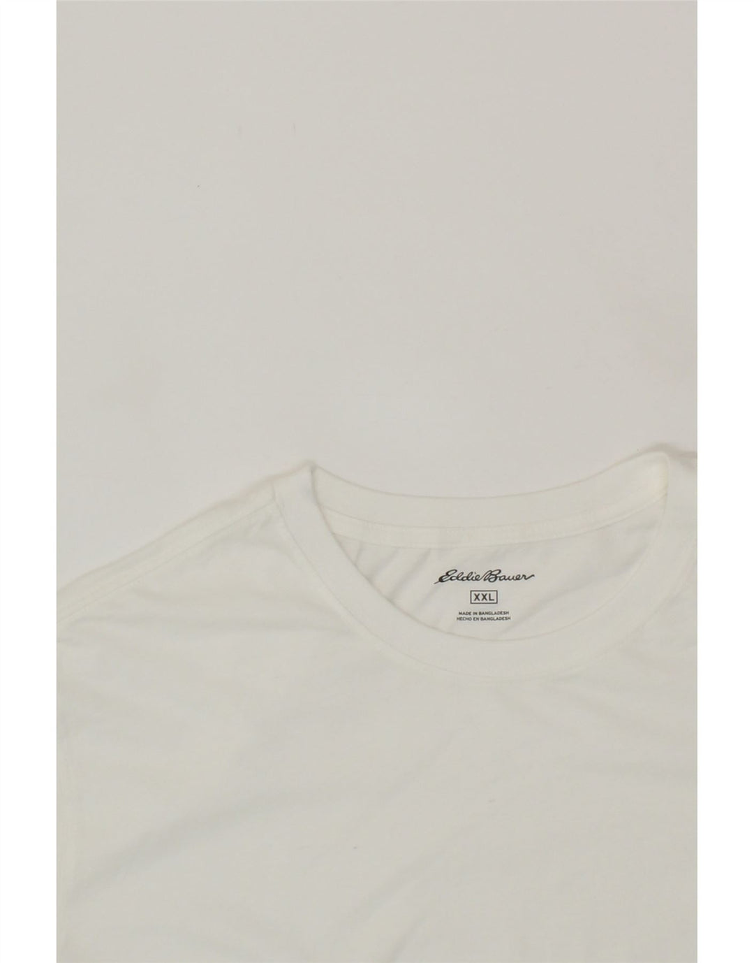 EDDIE BAUER Mens T-Shirt Top 2XL White Cotton Vintage Eddie Bauer and Second-Hand Eddie Bauer from Messina Hembry 