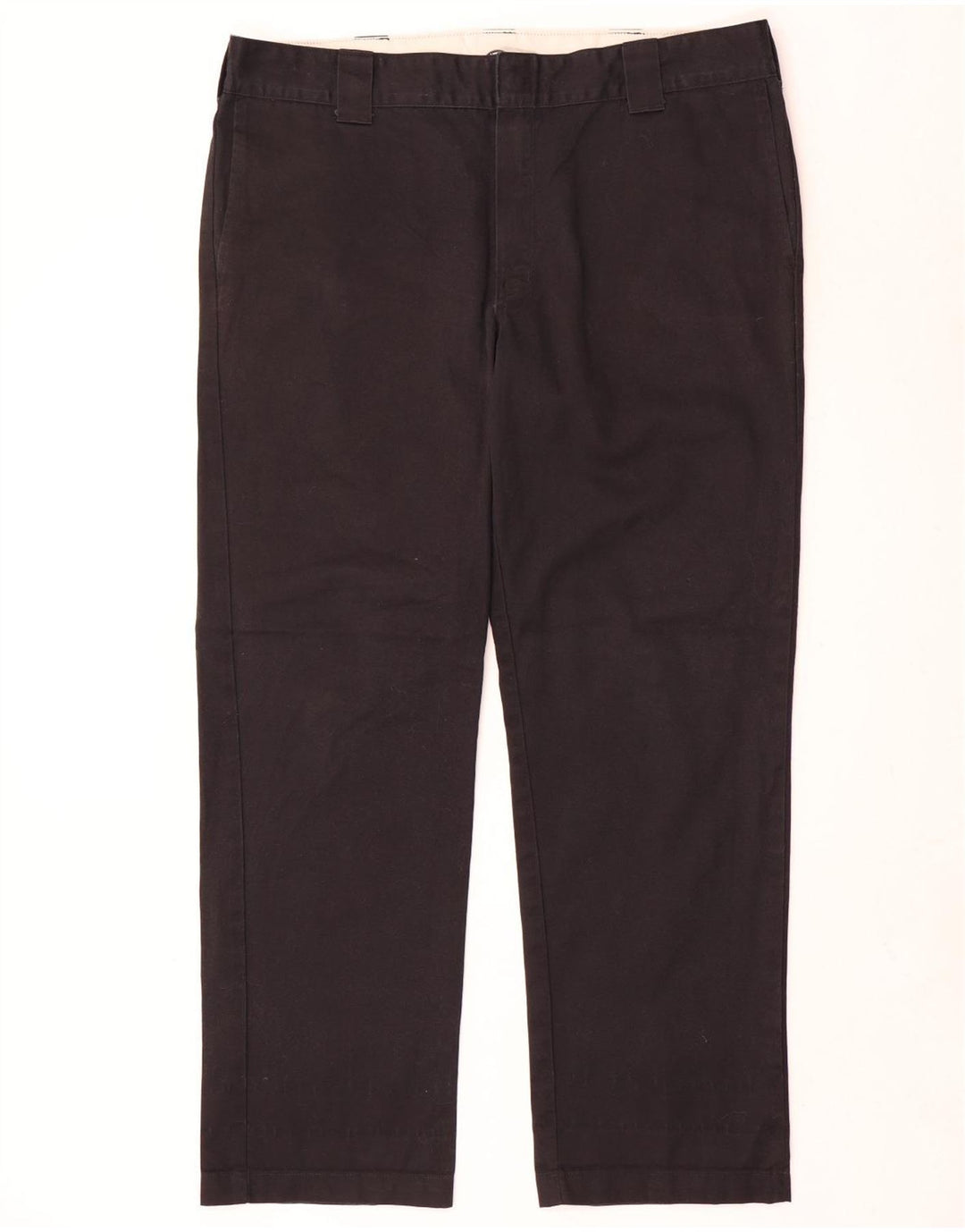 Dickies Mens Slim Straight Chino Trousers W38 L32 Black Polyester