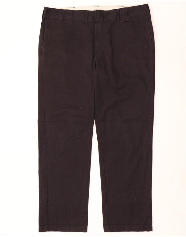 Dickies Mens Slim Straight Chino Trousers W38 L32 Black Polyester