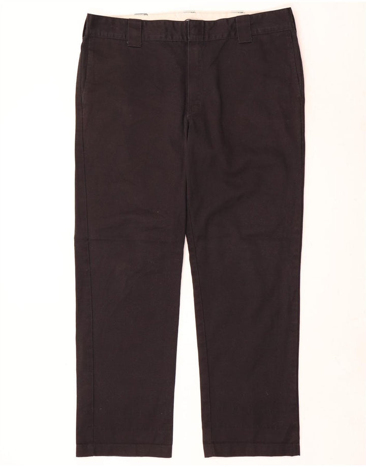 Dickies Mens Slim Straight Chino Trousers W38 L32 Black Polyester
